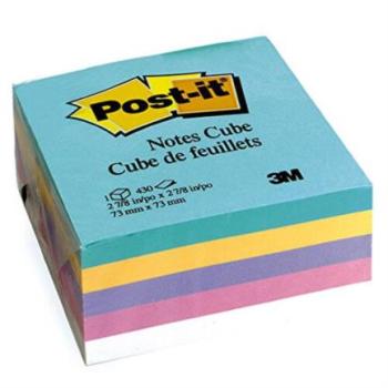 Notas Adhesivas 3M Post-It 2018 3x3 Cubo Color Pastel 400 Hojas