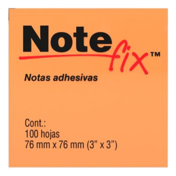 Notas Adhesivas 3M Notefix 3x3 Colores Neon Paq/100 Hjs
