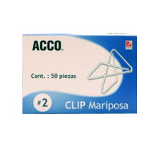 CLIP ACCO GIGANTE No.2 INOXIDABLE 50CLIPS