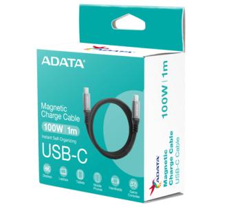 CABLE MAGNETICO ADATA USB-C ADOPTA EL USB 3.2 GEN2 ESTANDAR VLOCIDAD DE TRANSFERENCIA DE DATOS DE 10 GBPS COLOR NEGRO