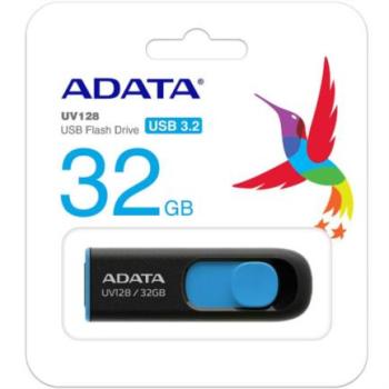 Memoria USB Adata UV128 32 GB 3.2 Color Negro-Azul
