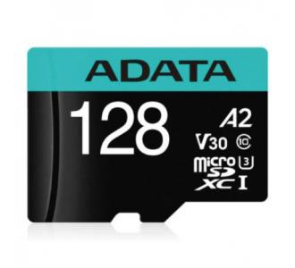 Memoria MicroSD Adata Premier Pro SDHC 128GB UHS-I U3 V30S U3 A2 Color Negro-Aqua