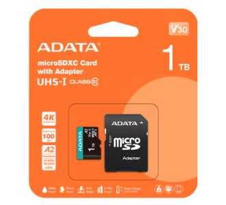 Micro SDXC ADATA 1 TB Nintendo Switch C10 U3 V30S 4K UHD (100/85 MB/S)