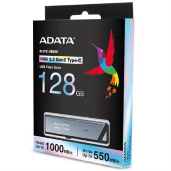 Memoria USB Adata 128 GB UE800 Flash Drive Tipo C 3.2 Color Plata Metálica