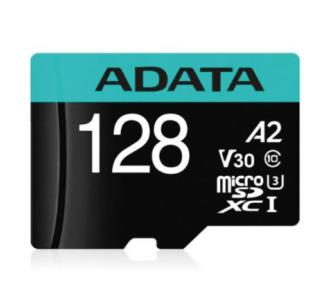 Memoria Micro SD Adata Premier Pro SDHC 128 GB UHS-I U3 V30S U3 A2 Color Negro-Aqua