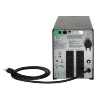 UPS APC 1000VA/600W Pantalla LCD 120V Conexión Inteligente Torre de Onda Sinusoidal Pura 8 Contactos Color Negro
