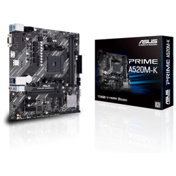 Tarjeta Madre Asus Prime A520M K CSM MICRO ATX AM4 64GB 2DDR4 HDMI