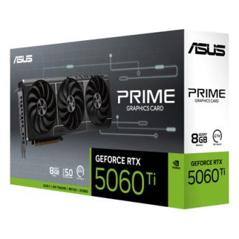 Tarjeta Video Asus Prime GeForce RTX5060TI 8GB Triple Fan GDDR7 PCIe 5.0 128-bit 758 TOPs 1xHDMI 3xDP