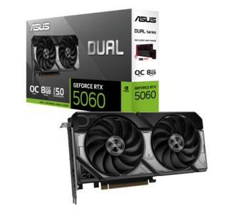 Tarjeta de Video Asus Dual GeForce RTX5060 OC 8GB Dual Fan GDDR7 128 bits 623 TOPs PCIe 5.0 1xHDMI 3xDP