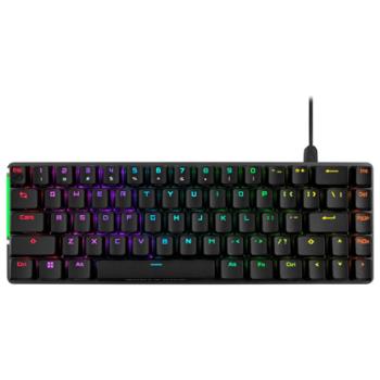 Teclado Gamer Asus ROG M602 Falchion ACE en Ingles Alambrico RGB Switch mecanico NX Red Compacto al 65% Color Negro