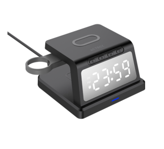Estación de Carga Ackteck Inalámbrica Energon S-Mate CI730 3 en 1 con Reloj y Despertador Advanced Negro