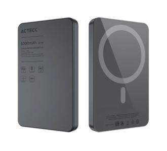 Cargador Acteck Powerbank Energon Go Slim Pro PM50 5000 mAh Carga inalambrica