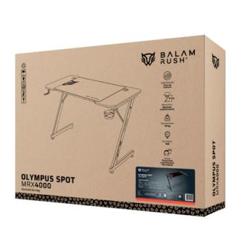 Escritorio Gamer Acteck Ergonómico Olympus Spot MRX4000 / Estructura Z / 120 x 60 cm / Soporta 100 kg Azender Negro
