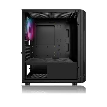 Gabinete Gamer Balam Rush Mini Torre Artic GI725 ATX Panel Izq Cristal Frente Colmena USB 3.0/3xFan RGB Negro