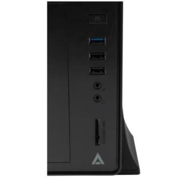 Gabinete Acteck Mini Torre Slim Brook GS470 Max MB M-ATX Fuente TFX 500 W 3xUSB  1xFan Full Metálico Frente Sólido Negro