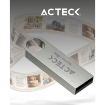 Memoria Acteck USB 8 GB Nomad Metal MUF8000 USB 20 lectura 25 MBs escritura 5 MBs color plata