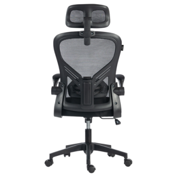 Silla Acteck de Oficina Flux Base EC343HR Soporta hasta 100 kg Reposabrazos Abatibles 90° Marco y Malla Negra