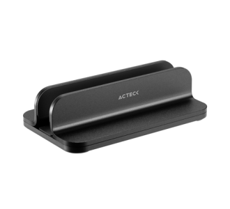 Base Soporte para Laptop Acteck Vault Stow BN430 soporte Vertical de Aluminio Soporta 5 kg y Ajustable 45mm Color Negro