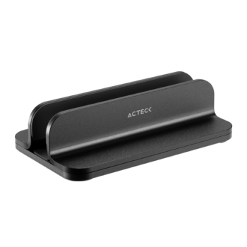 Base Soporte para Laptop Acteck Vault Stow BN430 soporte Vertical de Aluminio Soporta 5 kg y Ajustable 45mm Color Negro