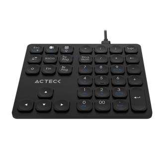 Teclado Numérico Acteck Multidispositivo Inspire Pad Pro TN480  / 2.4 MHz + 2 modos BT  Recargable / Advanced Negro