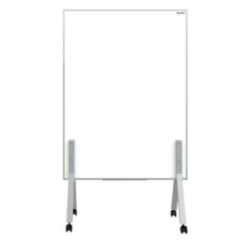 Pintarrón Móvil Alfra Lux Doble Superficie Metálico Tela Corcho 150X110cm
