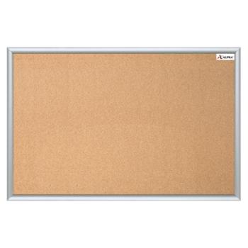 Tablero Alfra de Corcho 90x180 cm Marco de Aluminio