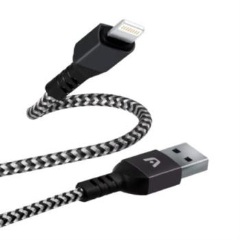 Cable Argomtech Lightning a USB Nylon Trenzado 1.8m Color Negro