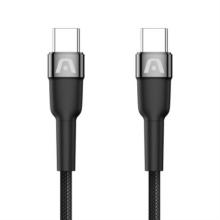 Cable Argomtech USB Tipo C 65W Nylon Trenzado Dura Speed 3m Color Negro