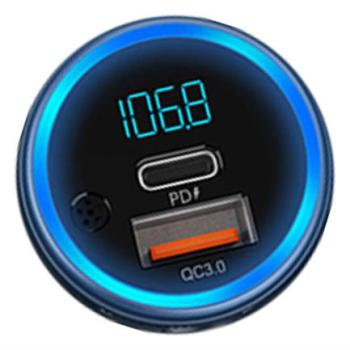 Kit Manos Libres Argomtech para Auto Spectro T1 Bluetooth Pantalla LED Dos Puertos de Carga Rápida 42 W USB Color Negro