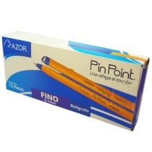 Bolígrafo Azor Pin Point Fino 0.7mm Azul Caja C/12