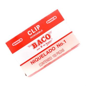 Clip Baco Niquelado 1 Paquete c/10 c/u