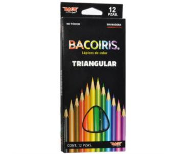 LAPICES DE COLORES BACOIRIS TRIANGULAR PLEG. C/12 LARGO