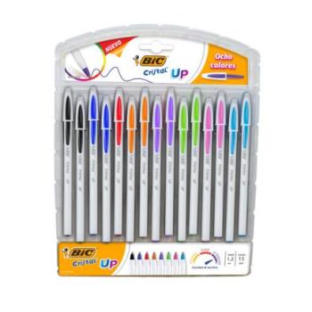 Bolígrafo BIC Cristal Up Punta 1.2mm Colores Surtidos C/15 Pzas