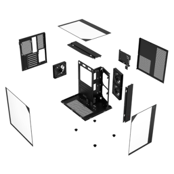 Gabinete Gamer Balam Rush Media Torre Tank Majestic 6600 Legend Negro