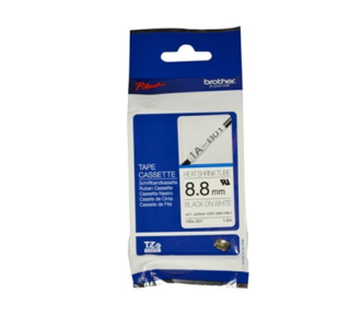 Cinta Brother HSE221EG Termorretráctil Texto Negro Sobre Fondo 8.8mmx1.5m