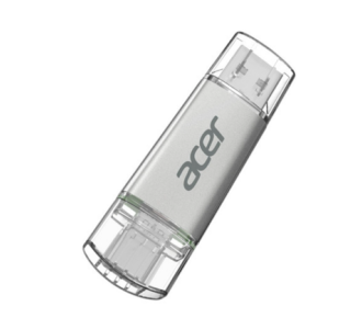 Memoria Biwin USB Acer UT300 32GB DUAL USB-A/USB-C Plata