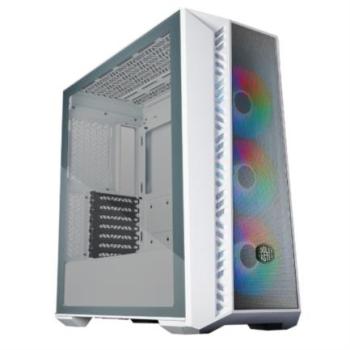 Gabinete Gamer Cooler Master MasterBox 520 Mesh Media Torre ITX mATX ATX SSI CEB EATX 3xFan ARGB Vidrio Templado Blanco