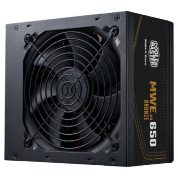 Fuente de Poder Cooler Master MWE Bronze V3 650W ATX 3.0 12V 80 Plus Bronze 24-pin No Modular Negro