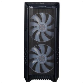 Gabinete Gamer Cooler Master MasterBox HAF 500 Media Torre ITX mATX ATX 4xFan RGB Cristal Templado Negro