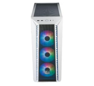 Gabinete Gamer Cooler Master MasterBox 520 Mesh Media Torre ITX mATX ATX SSI CEB EATX 3xFan ARGB Vidrio Templado Blanco
