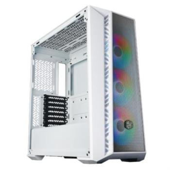 Gabinete Gamer Cooler Master MasterBox 520 Mesh Media Torre ITX mATX ATX SSI CEB EATX 3xFan ARGB Vidrio Templado Blanco