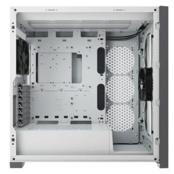 Gabinete Corsair 5000D AirFlow Media Torre EATX ATX mATX ITX Cristal Templado Color Blanco Sin Fan Sin Fuente