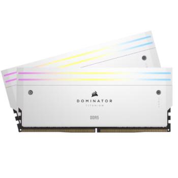 Memoria RAM Corsair Dominator Titanium RGB 32GB (2x16GB) 7000Mhz DDR5 UDIMM XMP Color Blanco CL34