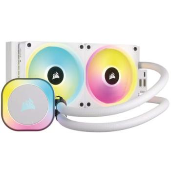 Enfriamiento Liquido Corsair para CPU iCUE Link H100i AIO 240mm RGB Compatible S 1700 1851 AM4 AM5 Color Blanco
