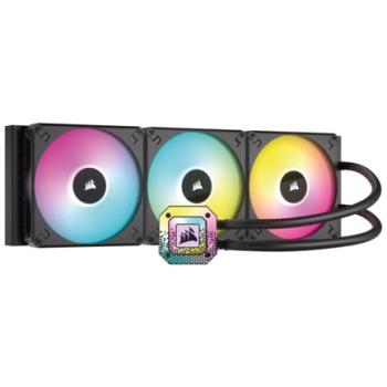 Enfriamiento Líquido Corsair para CPU iCUE H170i Elite Capellix XT 420mm RGB Compatible S 1200 1700 AM4 AM5 Color Negro