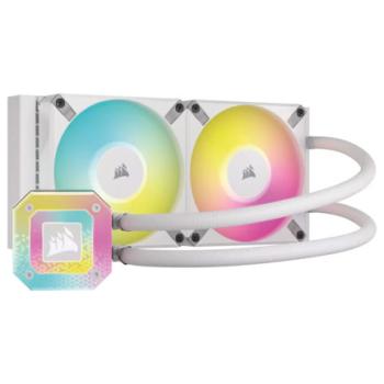 Enfriamiento Líquido Corsair para CPU iCUE H100i Elite Capellix XT 240mm RGB Compatible S 1200 1700 AM4 AM5 Color Blanco