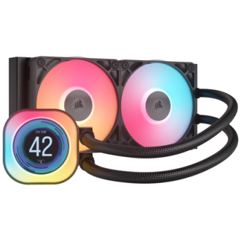 Enfriamiento Líquido Corsair iCUE LINK TITAN 240 RX LCD 240mm 1851 1700 AM4 AM5 Negro