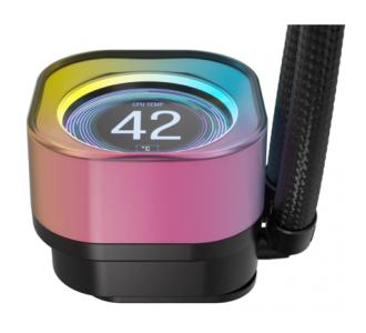 Enfriador líquido Corsair iCue Link H100I LCD RGB para CPU 2x 120mm hasta 2400RPM Negro