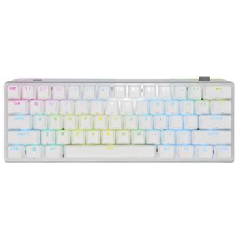 Teclado Mecánico Corsair K70 Pro Mini Inalámbrico RGB 60 Switch Cherry MX Rojo/Blanco