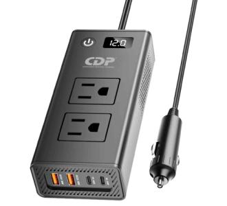 Inversor de Potencia CDP 2OOW 2 salidas nema 5-15R I2OVAC 1 TYPE C PD Output 5Vdc-12Vdc 1QC3.0 5Vdc-12Vdc 2 USB 3.4A